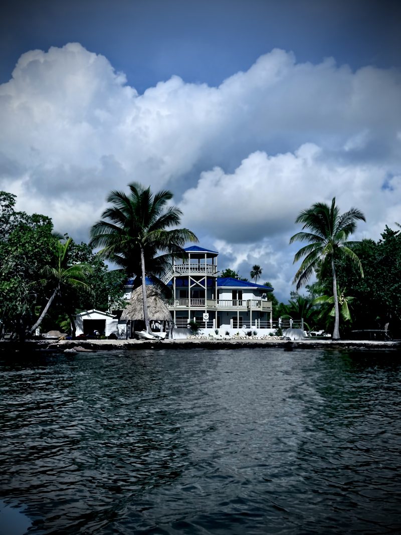 Glasswing villa seen from the water